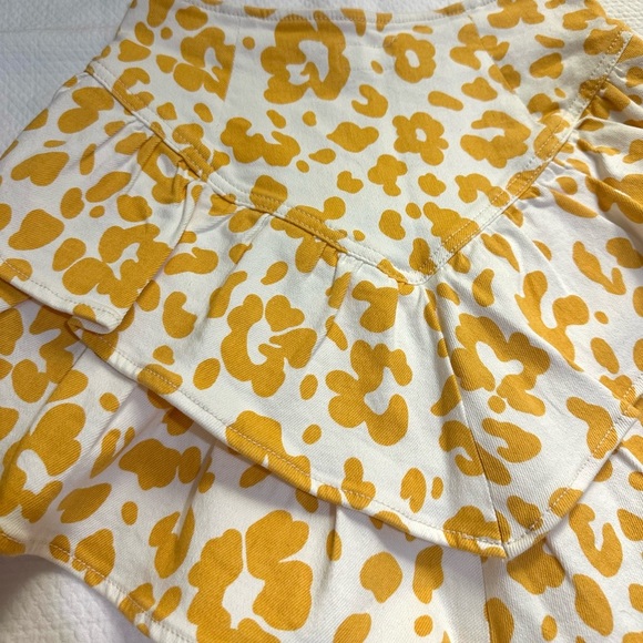 MOTHER The Ruffle Mini Skirt Leopard - Yellow SZ 25 - Picture 5 of 8
